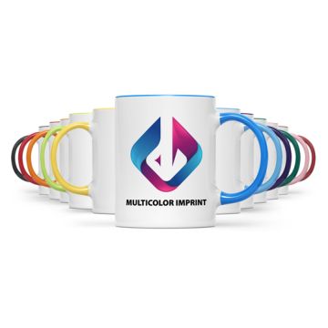 Tasse Kaito mit farbigem Innenraum und Henkel 330 ml mit Logo