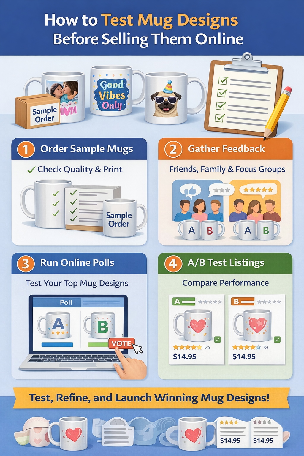 How to Test Mug Designs Before Selling Them