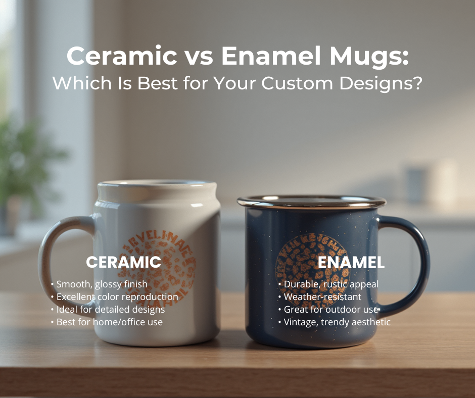 Ceramic vs Enamel Mugs: Which Is Best for Your Custom Designs?