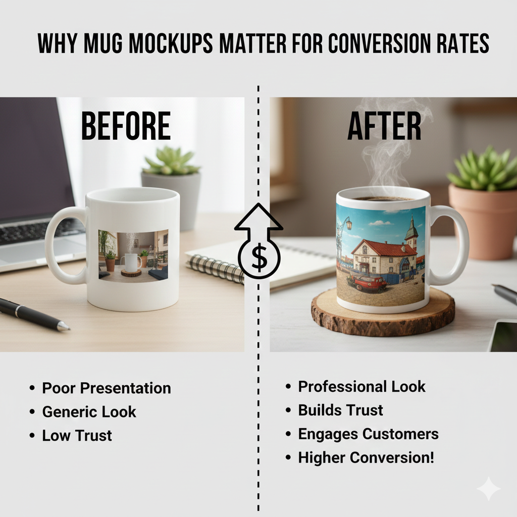 Why Mug Mockups Matter for Conversion Rates