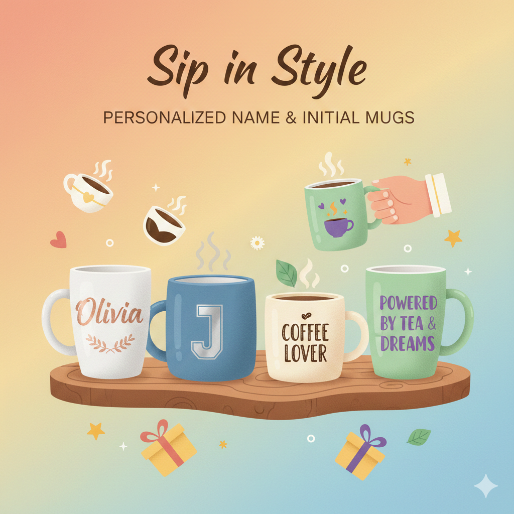 Personalized Name and Initial Mugs