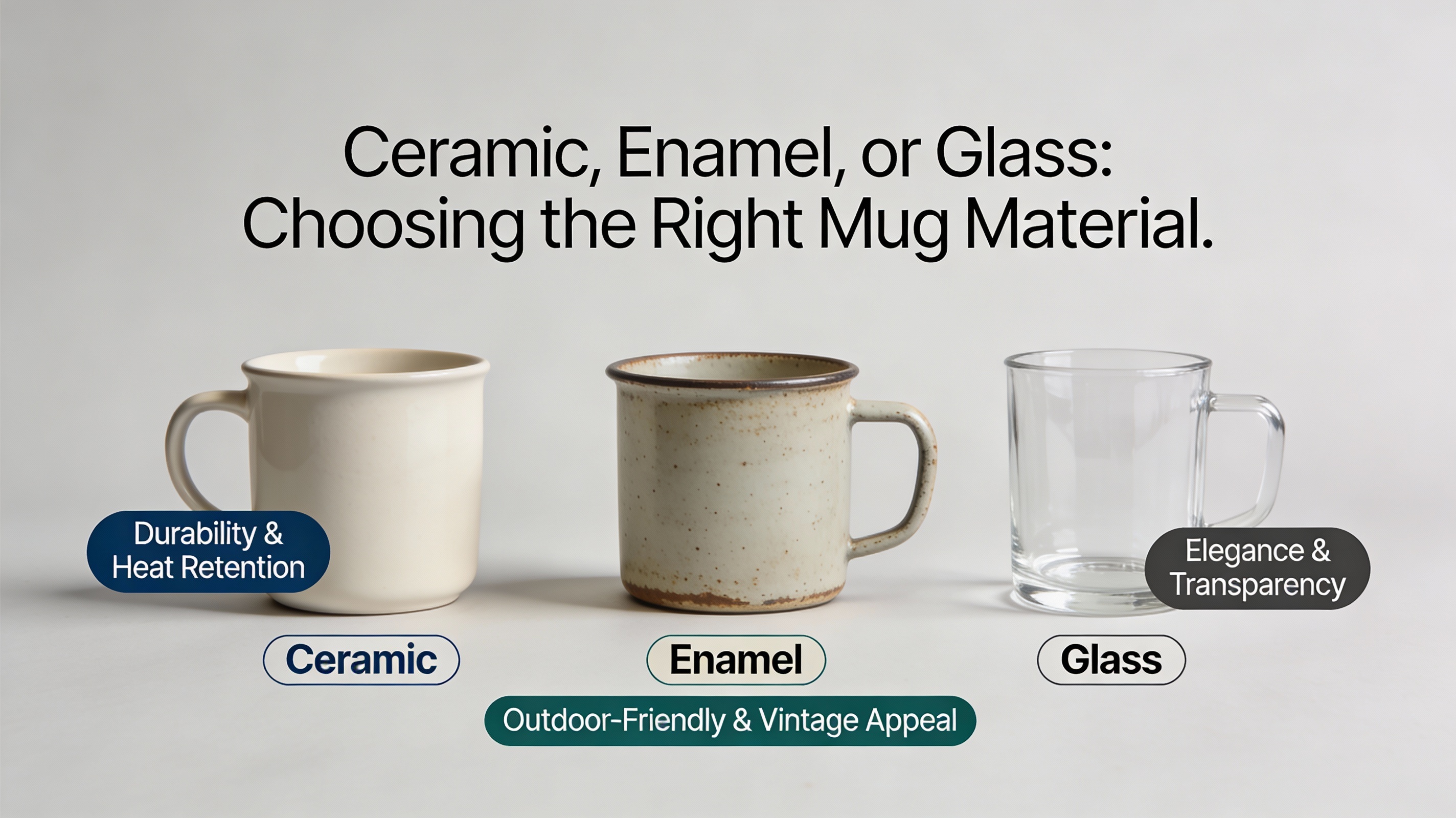 Ceramic, Enamel, or Glass: Choosing the Right Mug Material