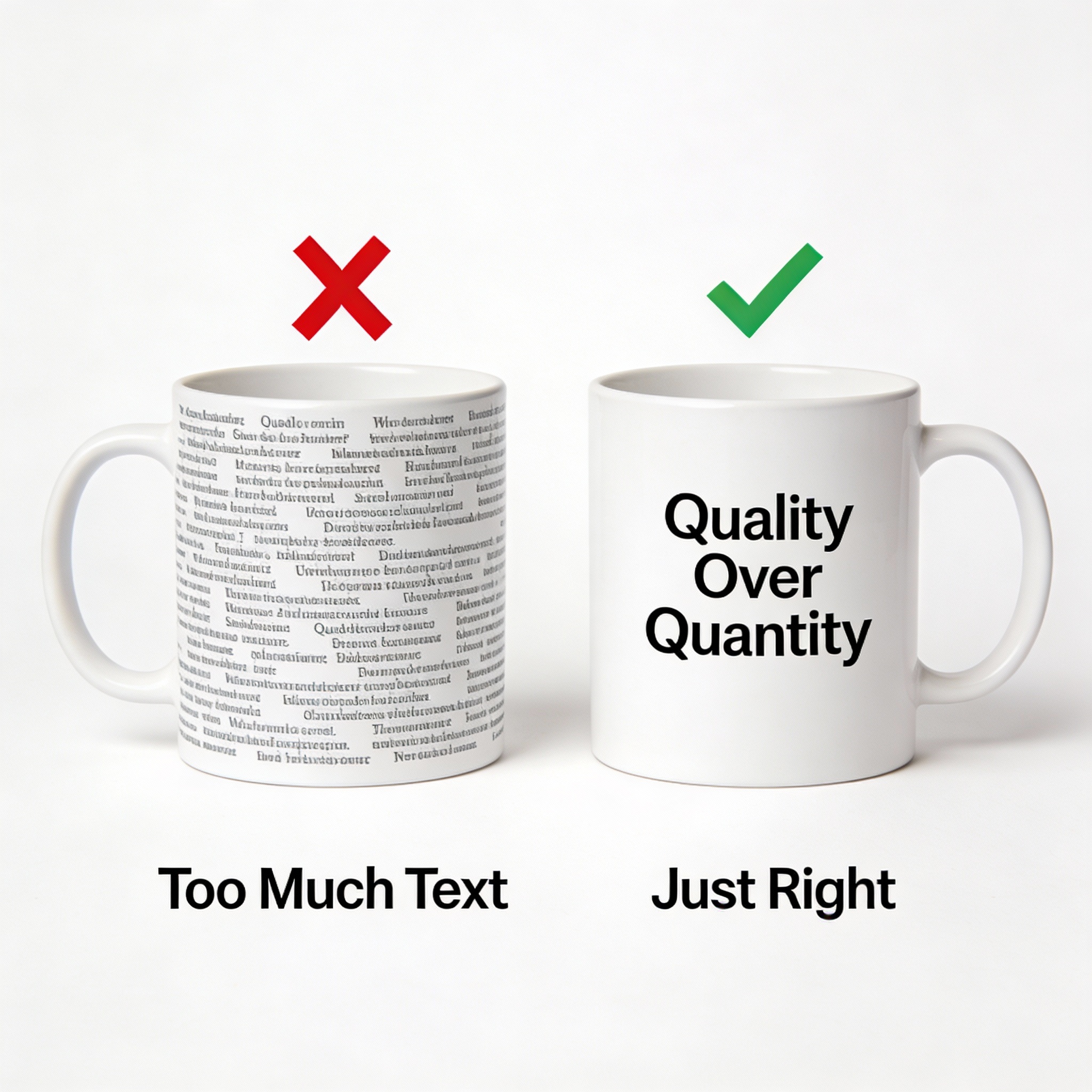 How Much Text Is Too Much on a Mug Design?